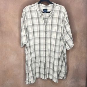 BIG & TALL  3XL Harbor Bay Men's Short Sleeve Button Down Shirt - LIKE NEW